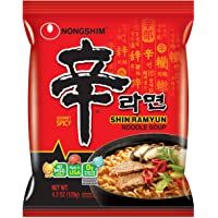 NongShim Shin Ramyun Sopa de fideos gourmet picante- 4 oz (paquete de 16)